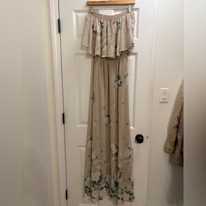 Show Me Your MuMu Beige and Green Dress